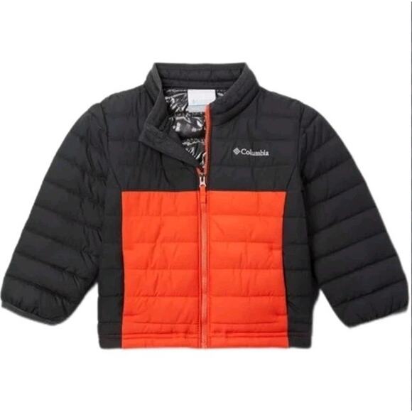 Columbia Powder Lite Jacket Omni-Heat Gray Orange Winter Coat Boys Toddler 2T - Picture 1 of 10
